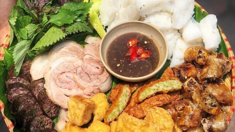 bún đậu bếp đậu đỏ