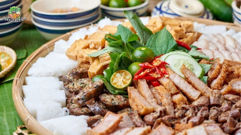 mẹt bún đậu mắm tôm